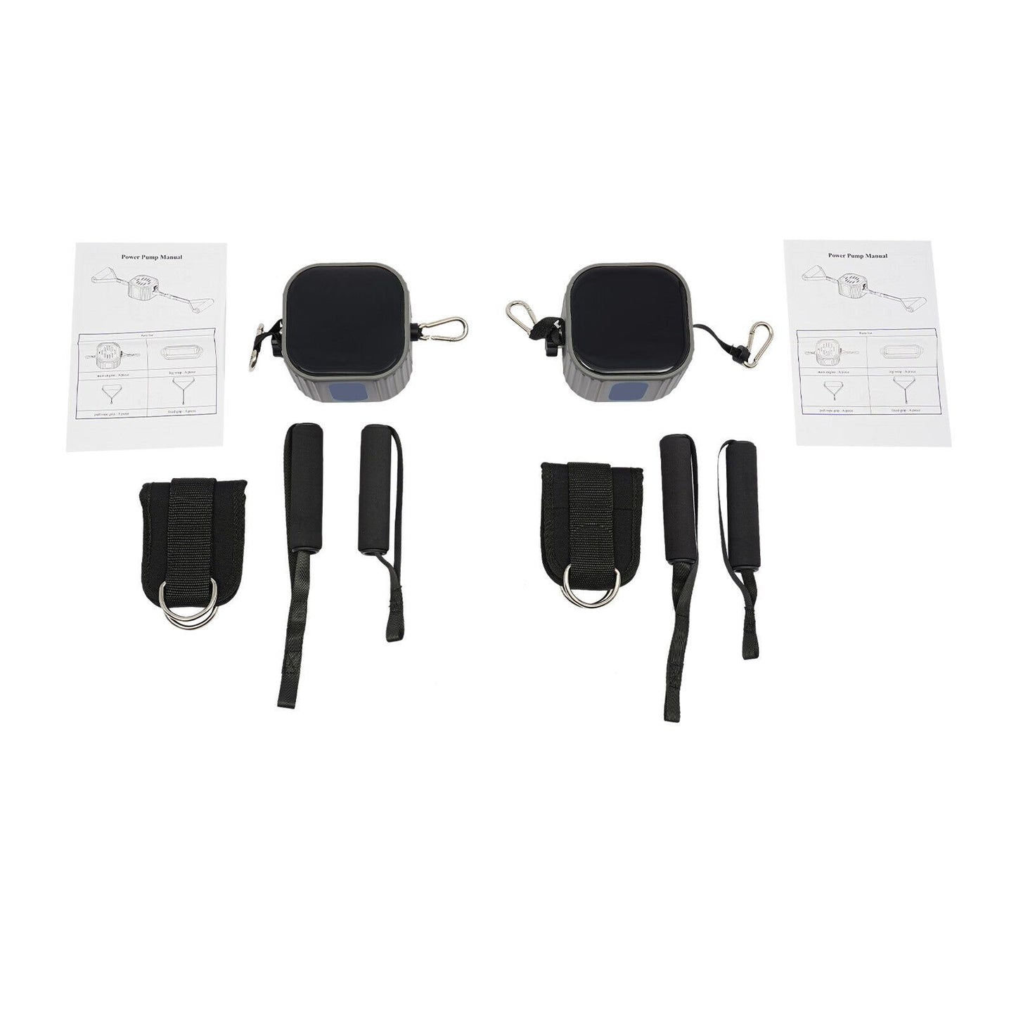 Portable Full-Body Workout Band & Pump Set with Comfort Handles - Adjustable Resistance 6.61-39.68 lbs, Durable ABS & TPE, Easy Assembly for Home & Outdoor Fitness, Includes Leg Straps & Storage Bag, Gym Accessories, Exercise Band, Compact Design