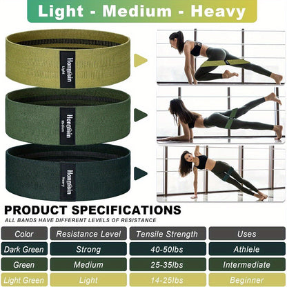 Resistance Bands for Working Out, 3 Levels Exercise Bands Workout Bands Set for Women Men, Hip Legs Booty Bands for Home Fitness, Gym, Yoga, Pilates