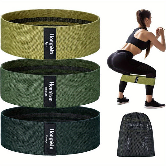 Resistance Bands for Working Out, 3 Levels Exercise Bands Workout Bands Set for Women Men, Hip Legs Booty Bands for Home Fitness, Gym, Yoga, Pilates