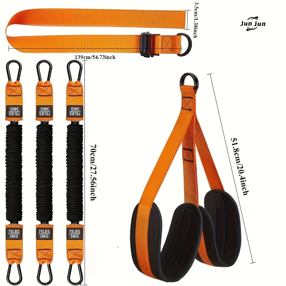 5pcs Adjustable Pull-Up Resistance Bands with Upgraded Metal Buckles, Durable Nylon Fabric for Full Body Workouts, Fit for Strength Training & Muscle Toning, Upper Body Workouts | Secure Grip Support | Heavyduty Construction, Gym Accessories
