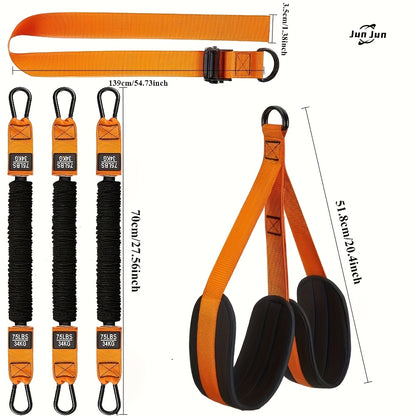 5pcs Adjustable Pull-Up Resistance Bands with Upgraded Metal Buckles, Durable Nylon Fabric for Full Body Workouts, Fit for Strength Training & Muscle Toning, Upper Body Workouts | Secure Grip Support | Heavyduty Construction, Gym Accessories