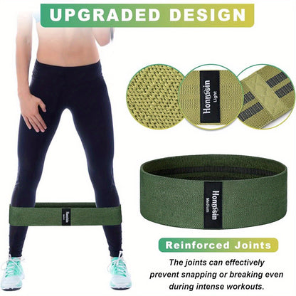 Resistance Bands for Working Out, 3 Levels Exercise Bands Workout Bands Set for Women Men, Hip Legs Booty Bands for Home Fitness, Gym, Yoga, Pilates