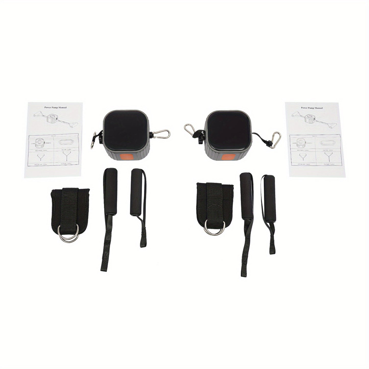 1 Set GDRASUYA10 Adjustable Nylon Resistance Bands with Handles, Universal Fitness Pump and Band Kit for Full Body Workout